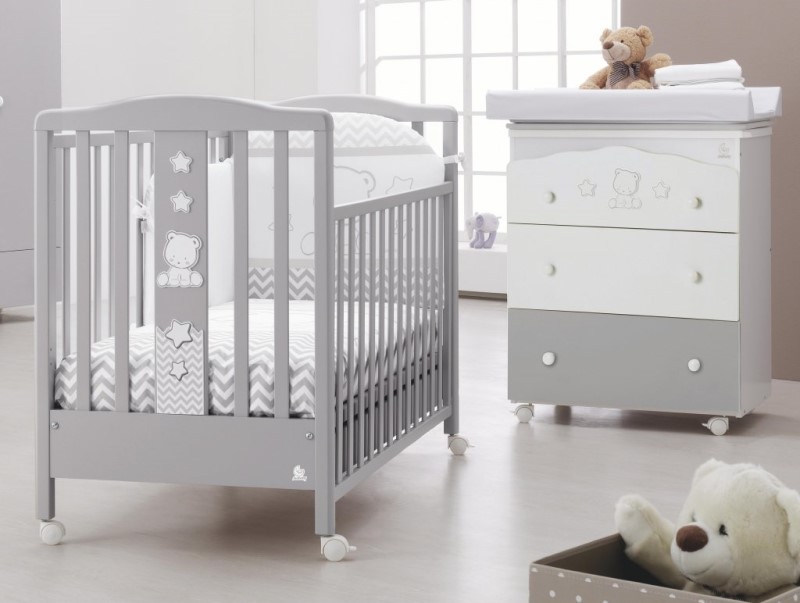 Moderní dětský pokoj v šedé barvě Italbaby Pop Star - Grey